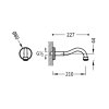 Tres Clasic wylewka wannowa 210mm chrom 24217301